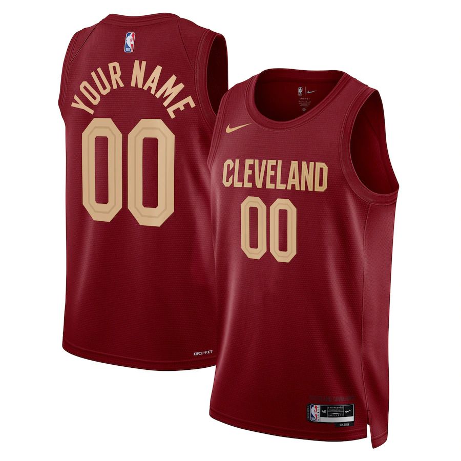 Men Cleveland Cavaliers Nike Wine Icon Edition 2022-23 Swingman Custom NBA Jersey